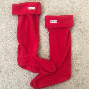 Hunter Tall Red Boot Socks -size L
